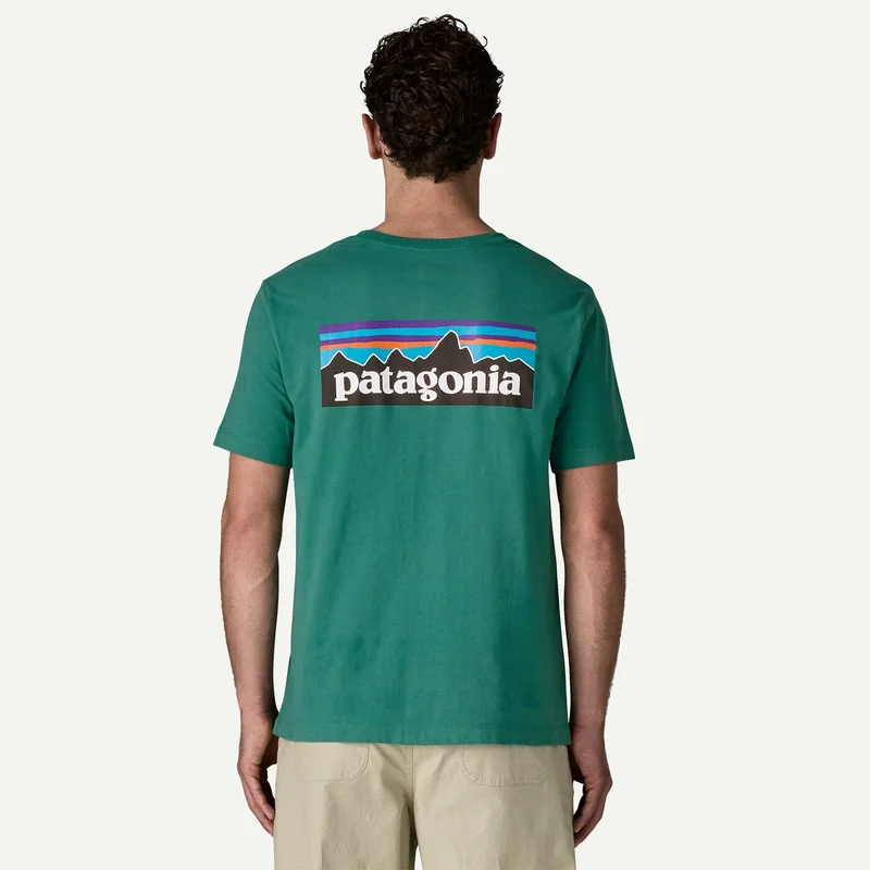 PATAGONIA Men's P-6 Logo T-Shirt coal orange