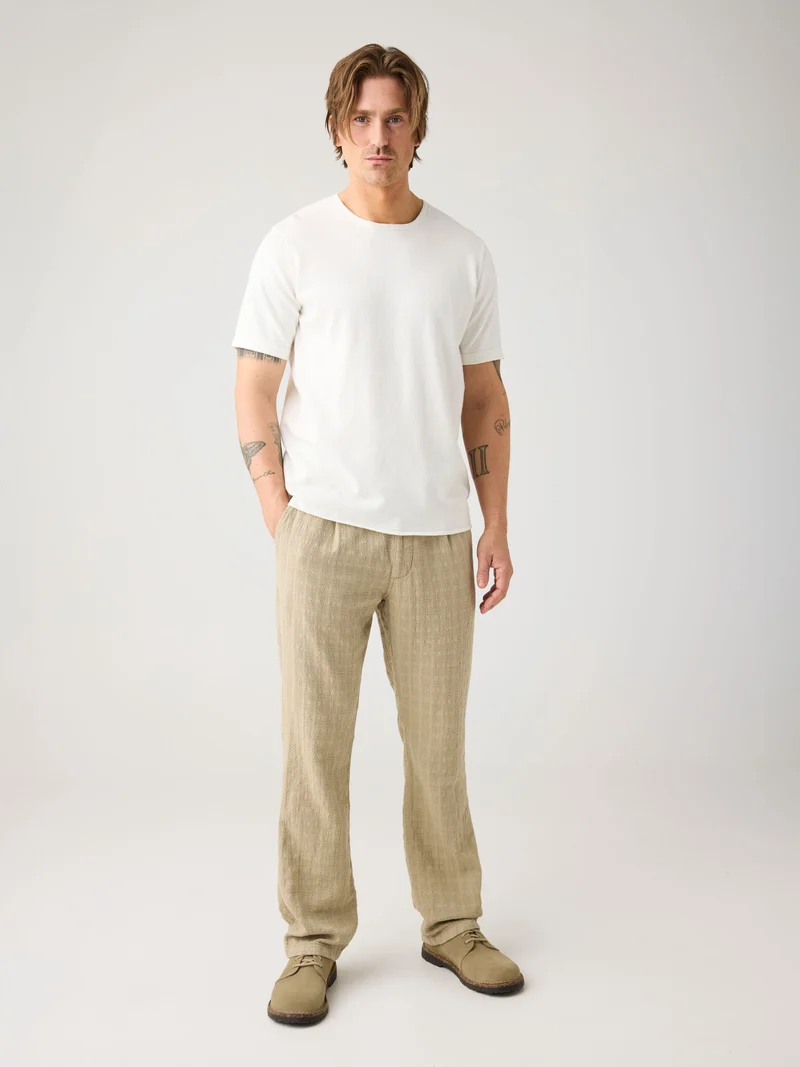 KNOWLEDGE COTTON APPAREL Fig Loose Structure Pants twill