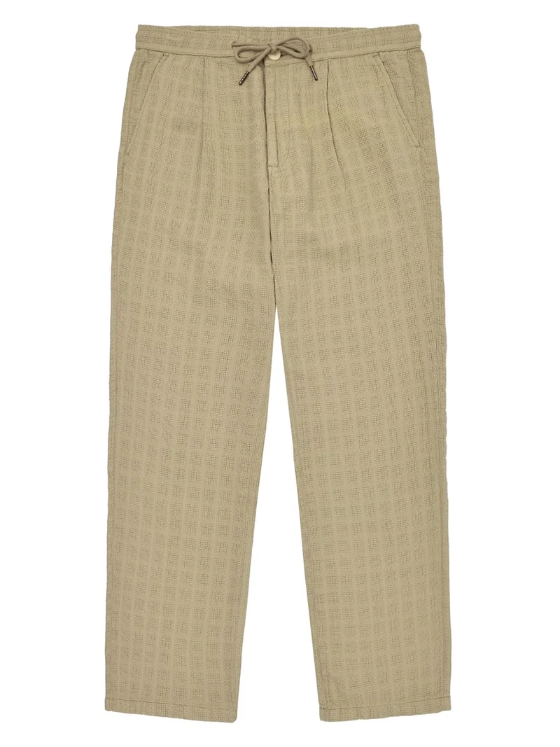 KNOWLEDGE COTTON APPAREL Fig Loose Structure Pants twill