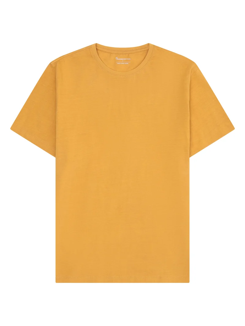 KNOWLEDGE COTTON APPAREL Basic T-Shirt amber gold