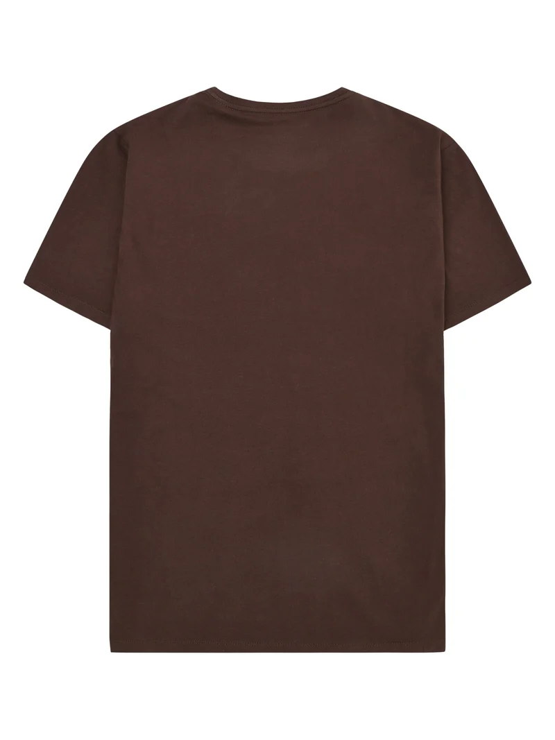 KNOWLEDGE COTTON APPAREL Basic T-Shirt shaved chocolate