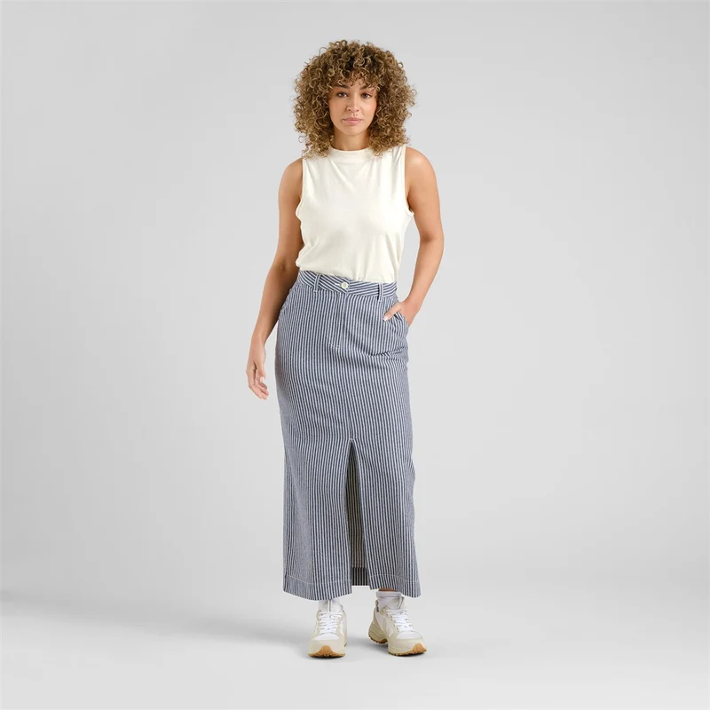 DEDICATED Skirt Finsta Work Stripe Blue