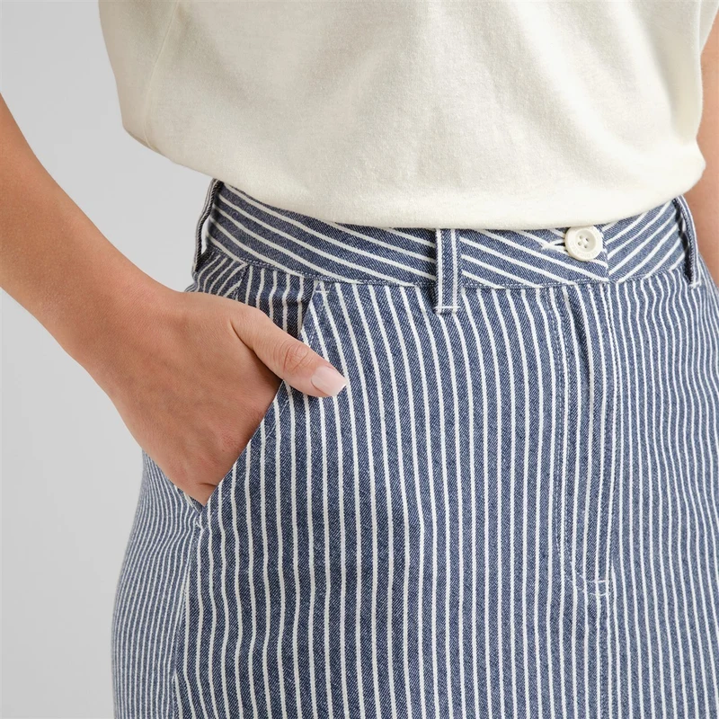 DEDICATED Skirt Finsta Work Stripe Blue