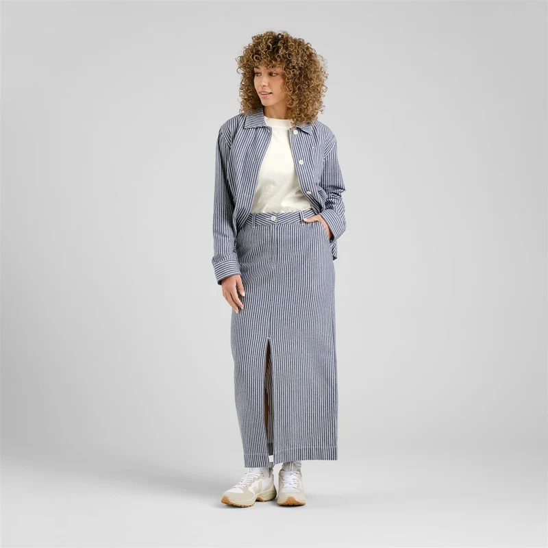 DEDICATED Skirt Finsta Work Stripe Blue