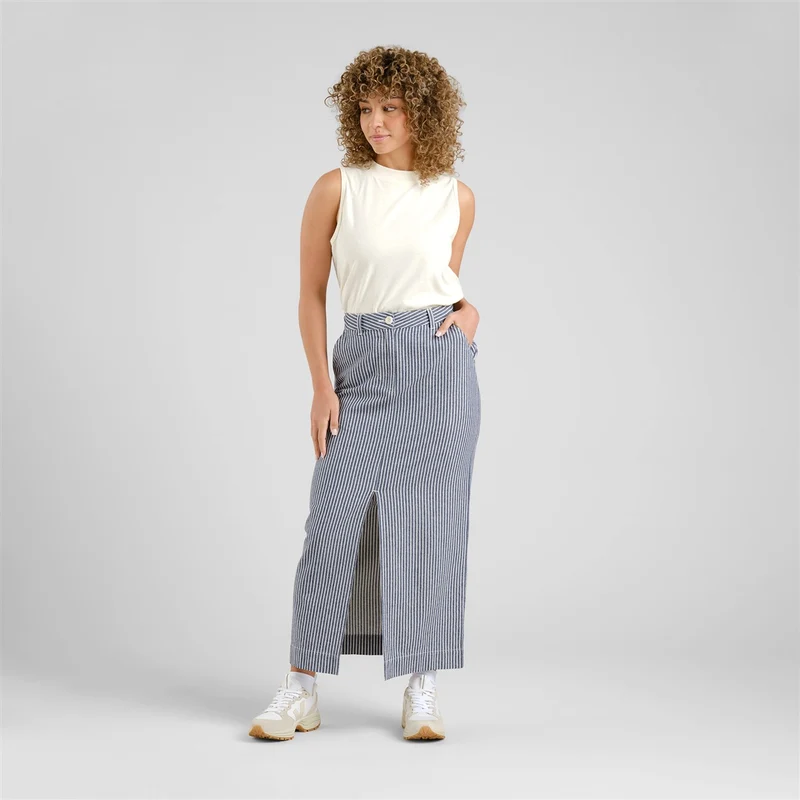 DEDICATED Skirt Finsta Work Stripe Blue
