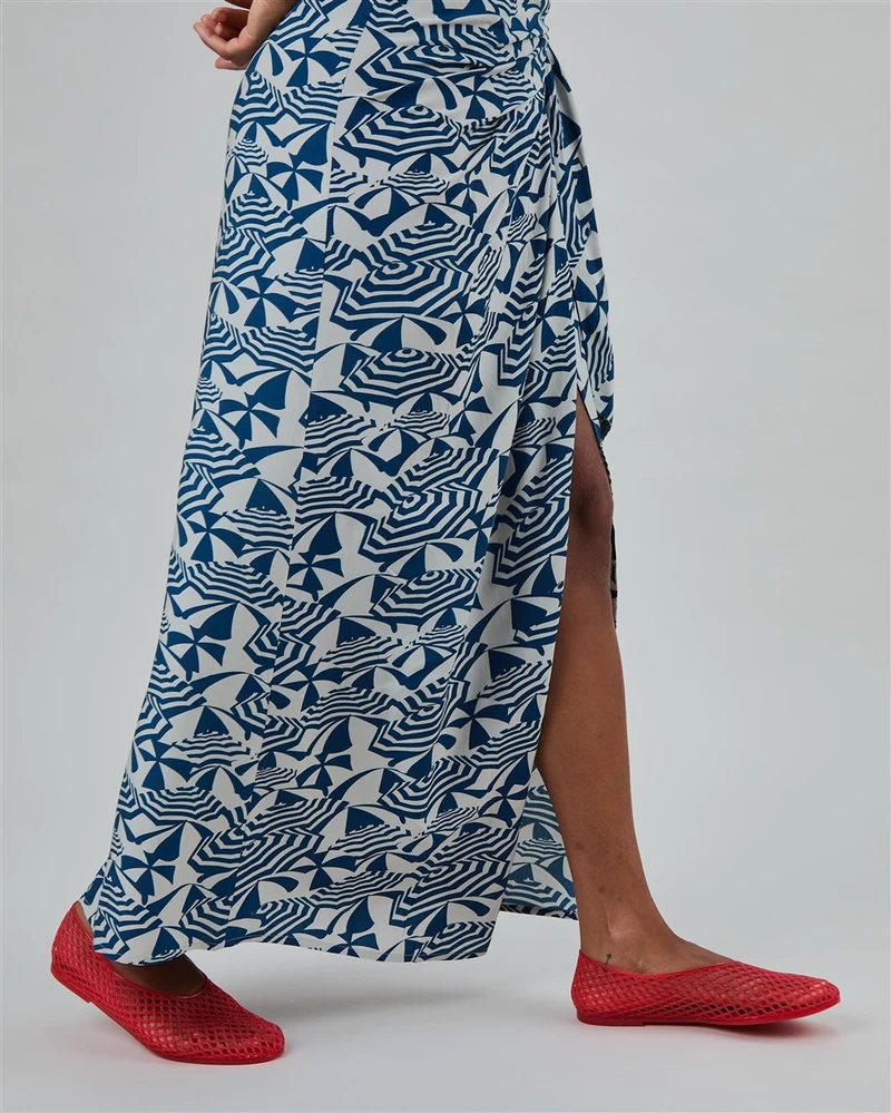 BRAVA Sombrilla Kimono Dress blue