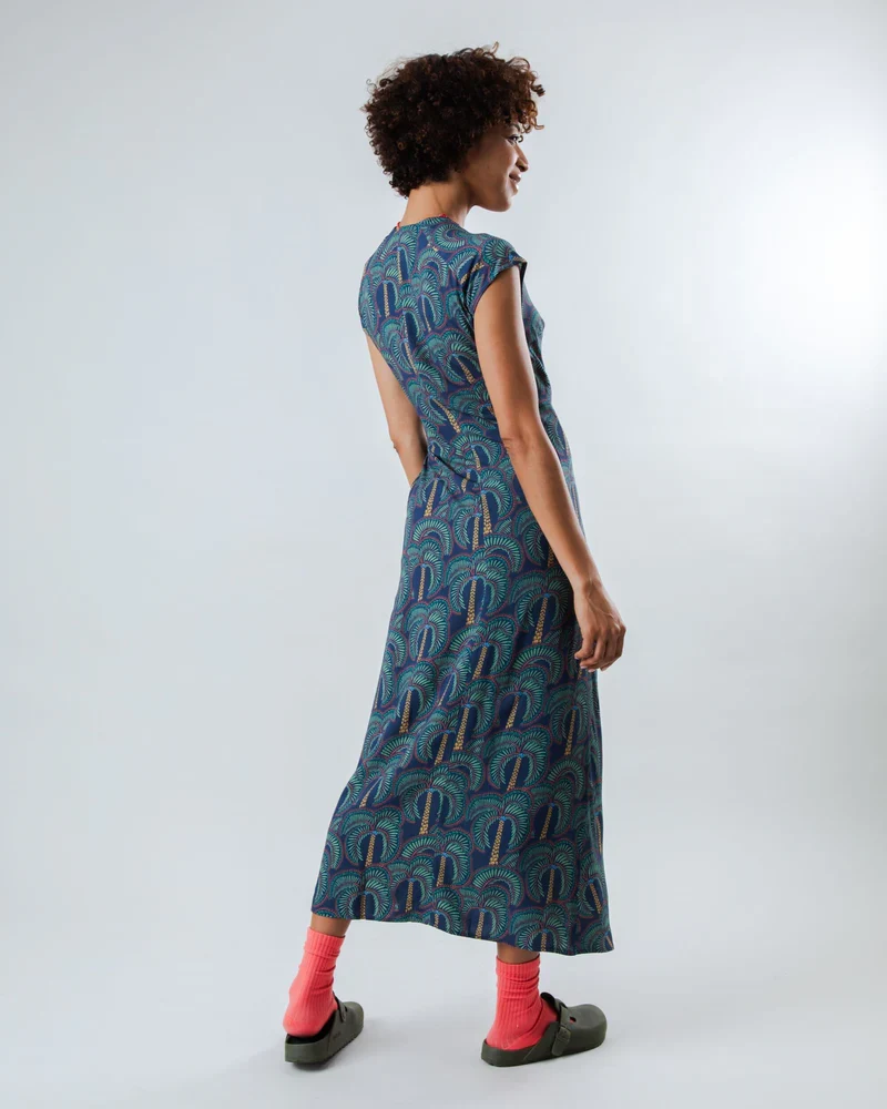 BRAVA Borneo Kimono Dress navy