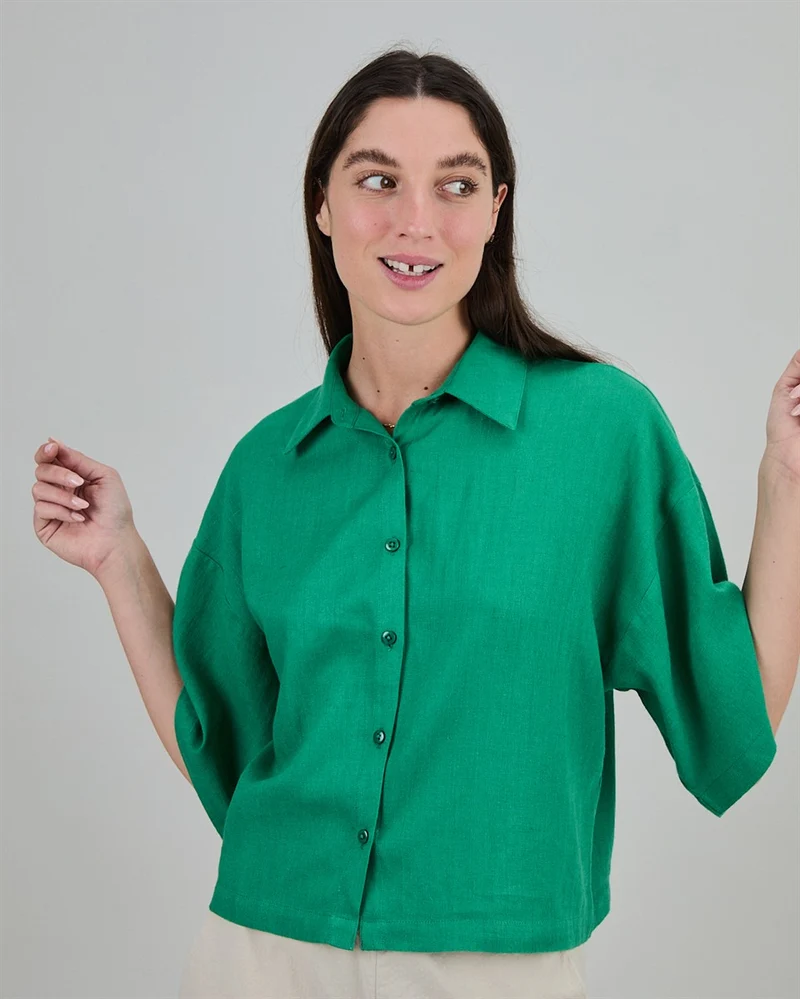 BRAVA Boxy Squared Blouse green