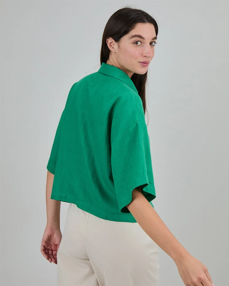 BRAVA Boxy Squared Blouse green