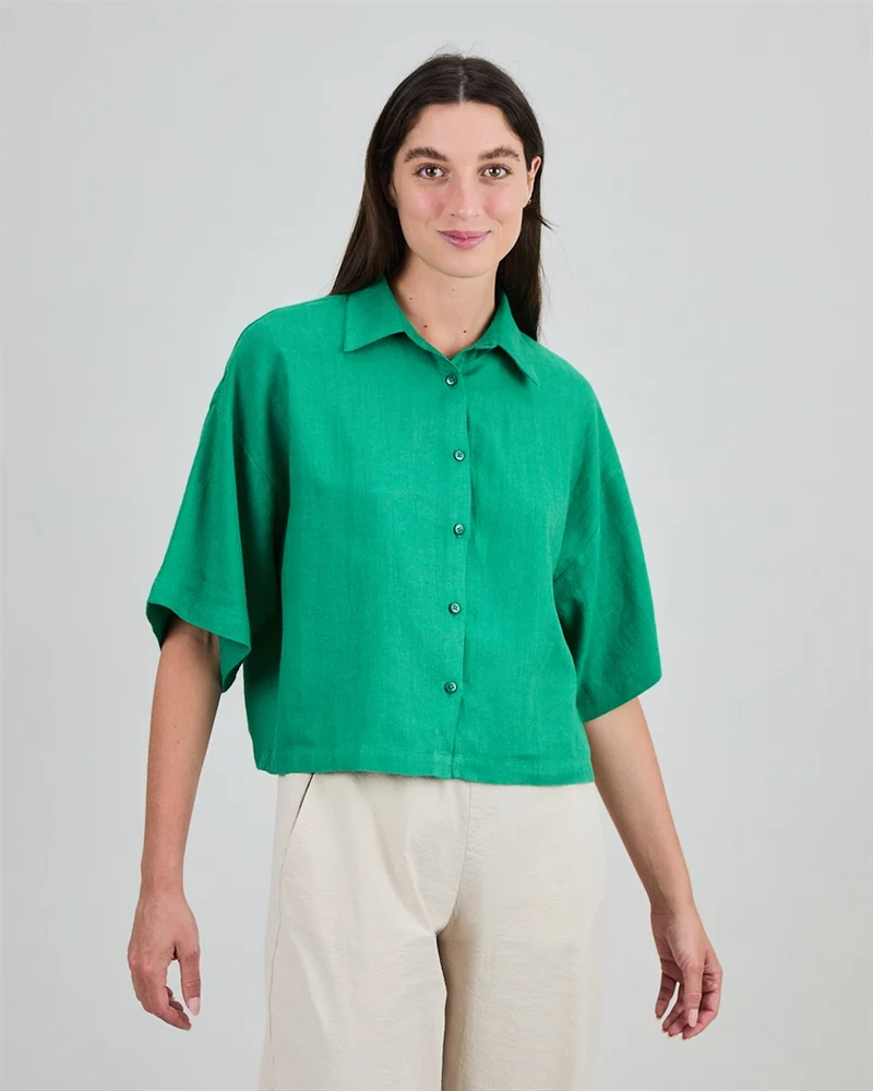 BRAVA Boxy Squared Blouse green