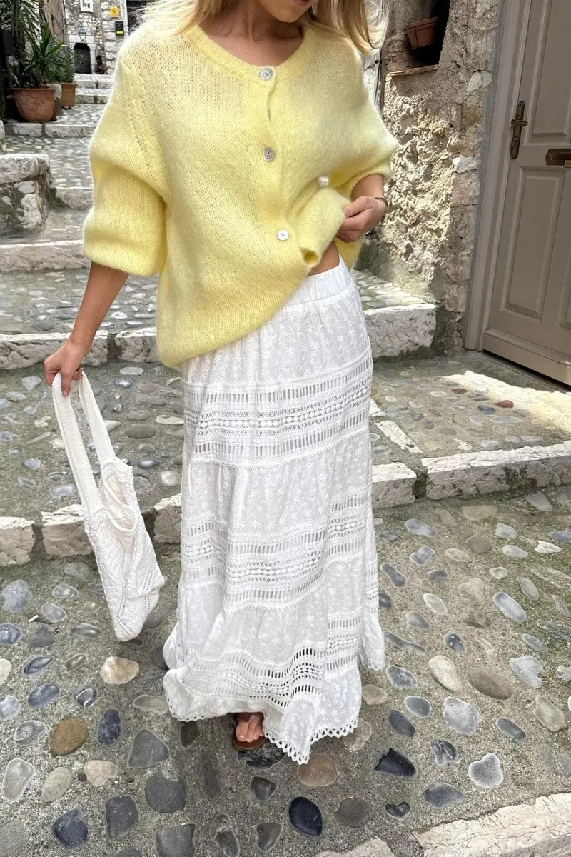 BYIC - Saraic Long Skirt - wl White Lace