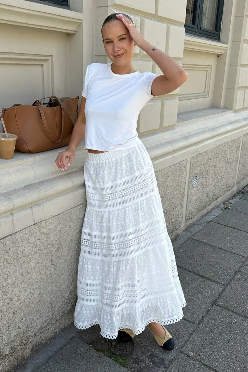 BYIC - Saraic Long Skirt - wl White Lace