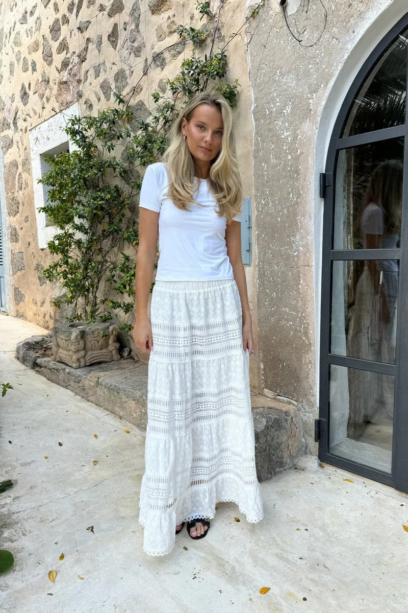 BYIC - Saraic Long Skirt - wl White Lace