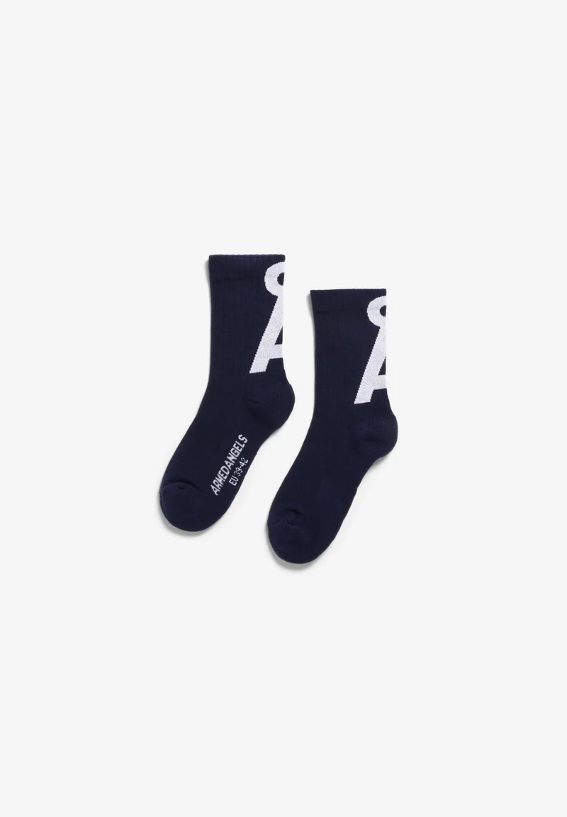 ARMEDANGELS Saamus Short Socks W tinted navy-white