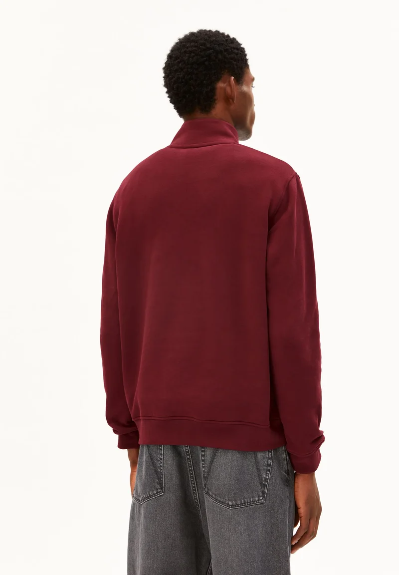 ARMEDANGELS Waarlo Fleece Troyer velvet red
