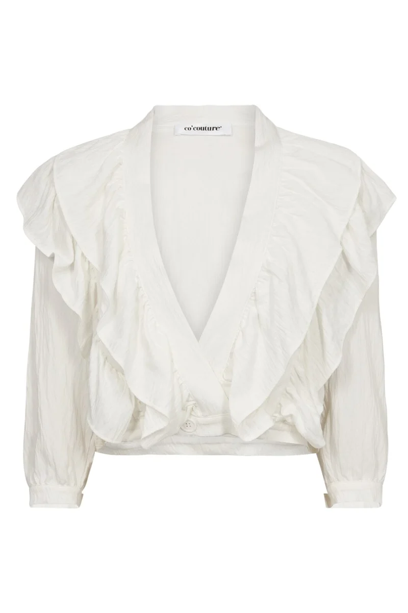 Co´couture - Suedacc Frilly Blouse 35630 - 4000 White