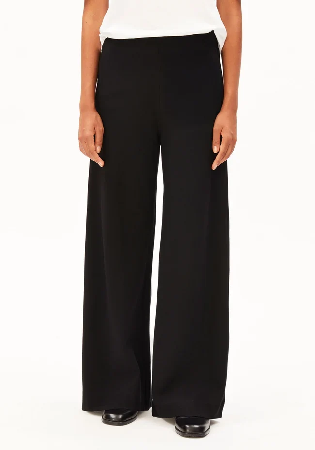 ARMEDANGELS Basic Jersey Wide Leg Pant black
