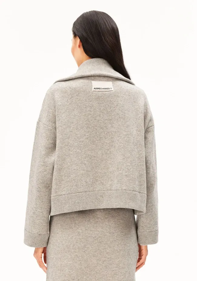 ARMEDANGELS Cotton-Wool Knit Jacket dark honey melange