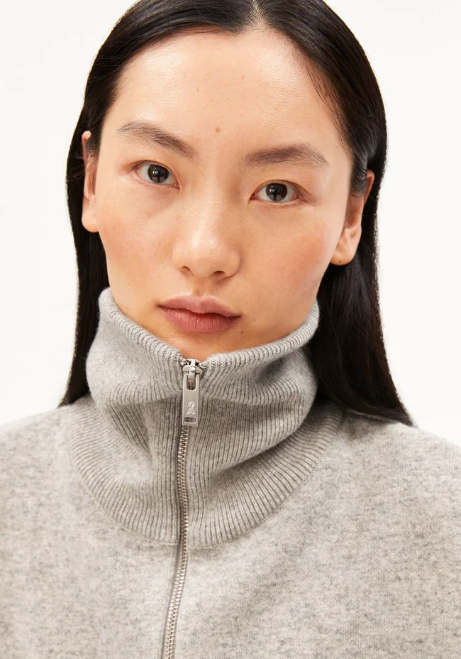 ARMEDANGELS Cotton-Wool Knit Jacket dark honey melange