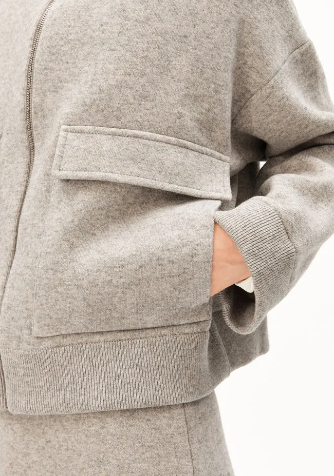 ARMEDANGELS Cotton-Wool Knit Jacket dark honey melange