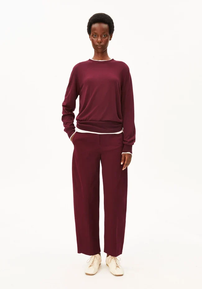 ARMEDANGELS Fine Knit Sweater velvet red