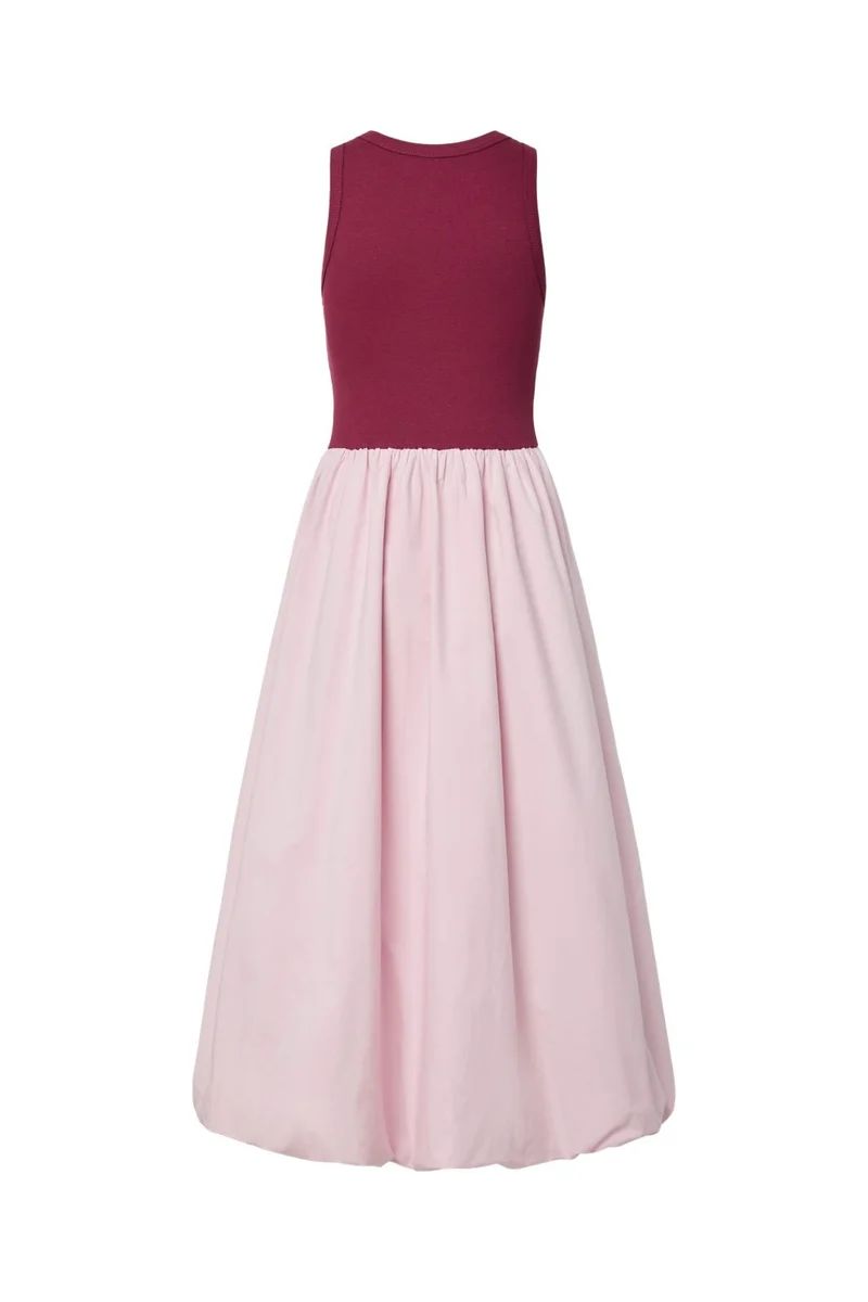 YAS - Yasmiri Sl Bubble Hem Long Dress - 4978344 Rhododendron W. Pink Lady