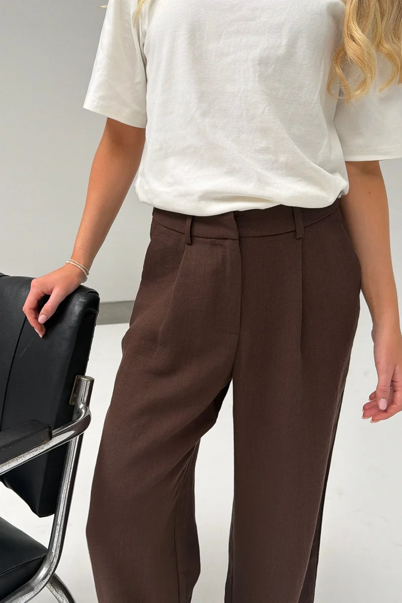 BYIC - Celinaic Pants A2351 - Dark Brown Texture