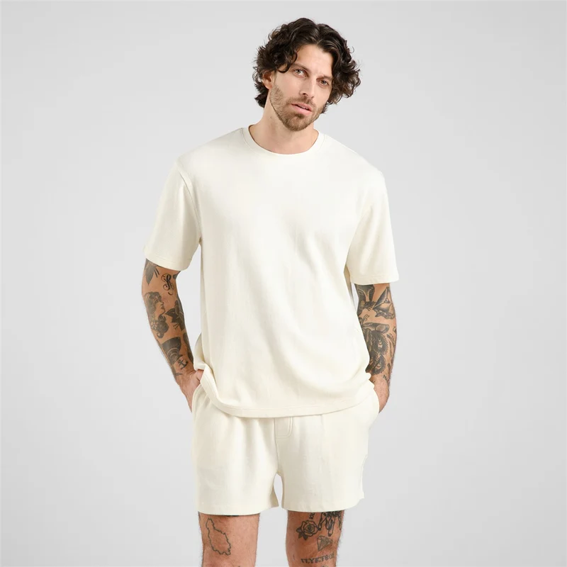 DEDICATED Shorts Essingen Waffle Off-White