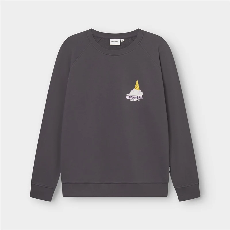 DEDICATED Sweatshirt Malmoe Gelato Life Charcoal