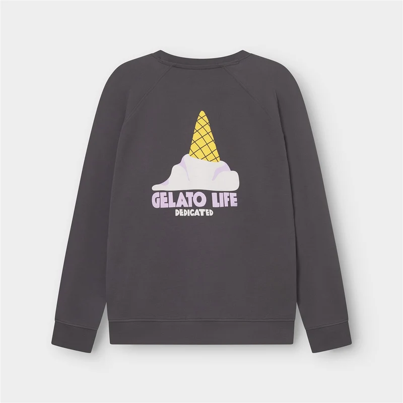 DEDICATED Sweatshirt Malmoe Gelato Life Charcoal