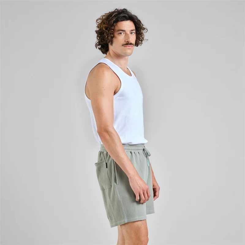 DEDICATED Shorts Essingen Waffle Iceberg Green