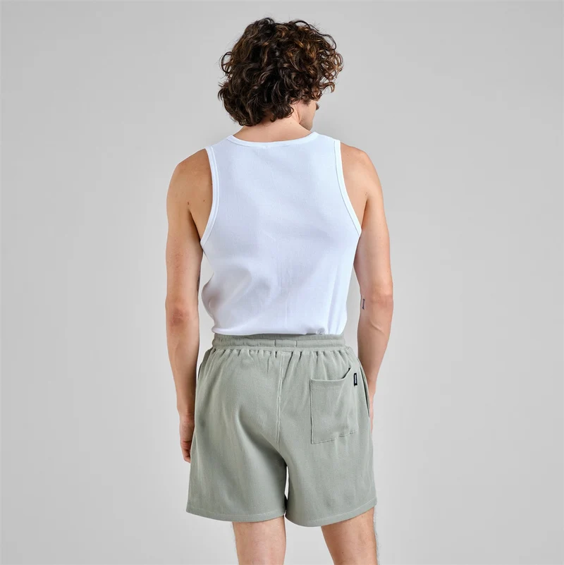 DEDICATED Shorts Essingen Waffle Iceberg Green