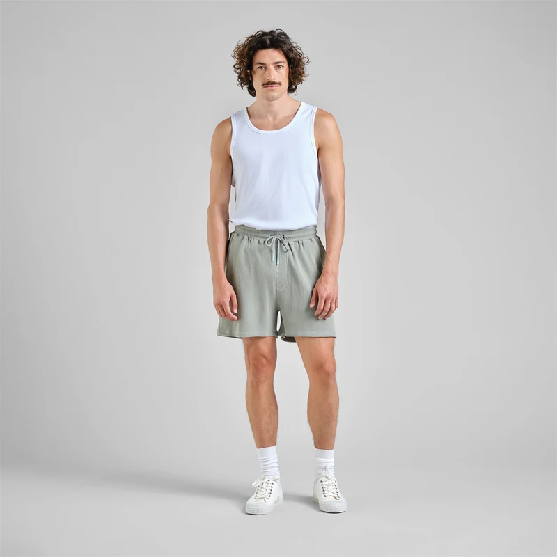 DEDICATED Shorts Essingen Waffle Iceberg Green