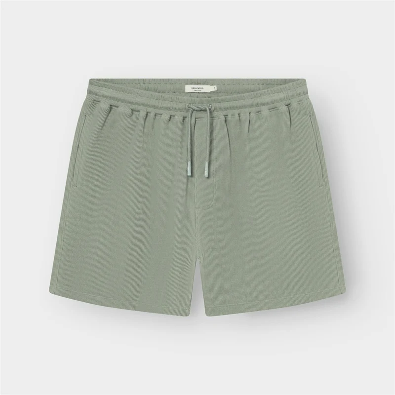 DEDICATED Shorts Essingen Waffle Iceberg Green