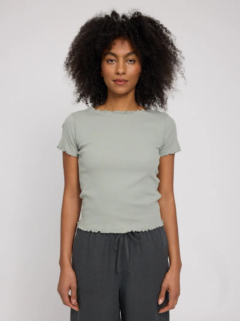 MAZINE Babylock Hems T-Shirt eucalyptus