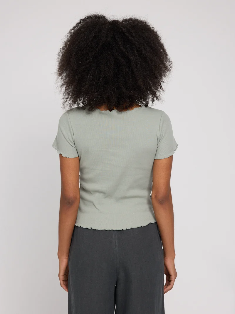 MAZINE Babylock Hems T-Shirt eucalyptus