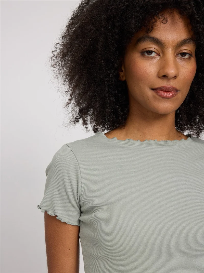 MAZINE Babylock Hems T-Shirt eucalyptus