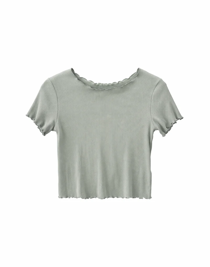 MAZINE Babylock Hems T-Shirt eucalyptus