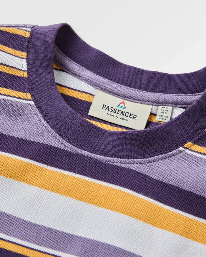 PASSENGER Wild Pine Relaxed Fit Stripe T-Shirt heather multi stripe