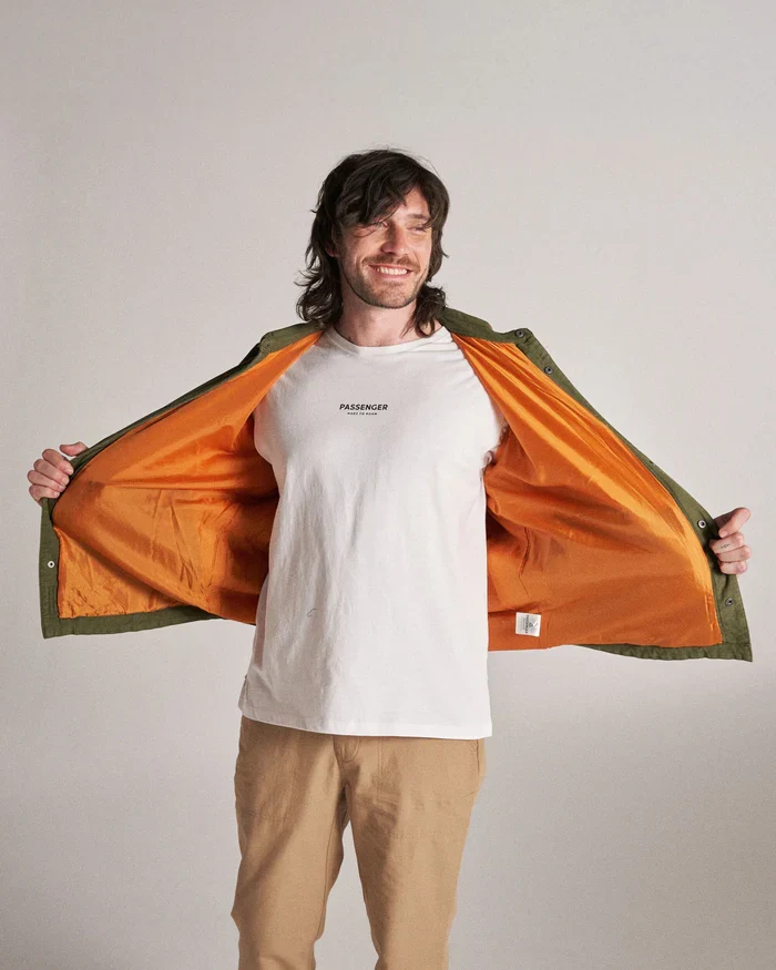 PASSENGER Taranaki Canvas Quilted Overshirt khaki