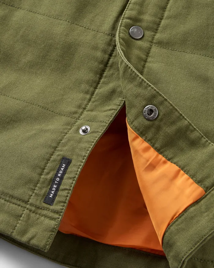 PASSENGER Taranaki Canvas Quilted Overshirt khaki
