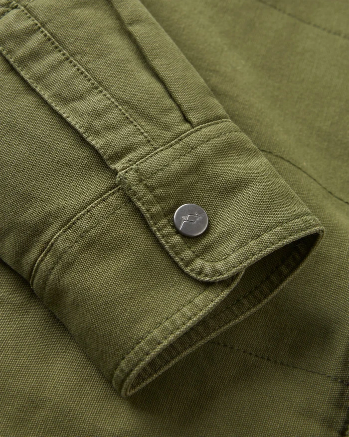 PASSENGER Taranaki Canvas Quilted Overshirt khaki