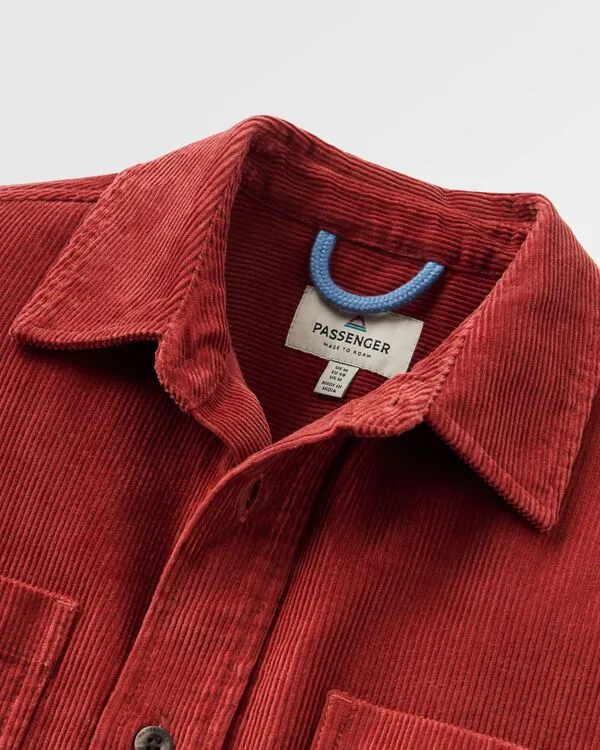 PASSENGER Backcountry Short Sleeve Cord Shirt 2.0 redwood