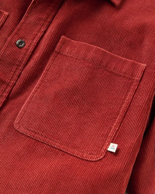 PASSENGER Backcountry Short Sleeve Cord Shirt 2.0 redwood