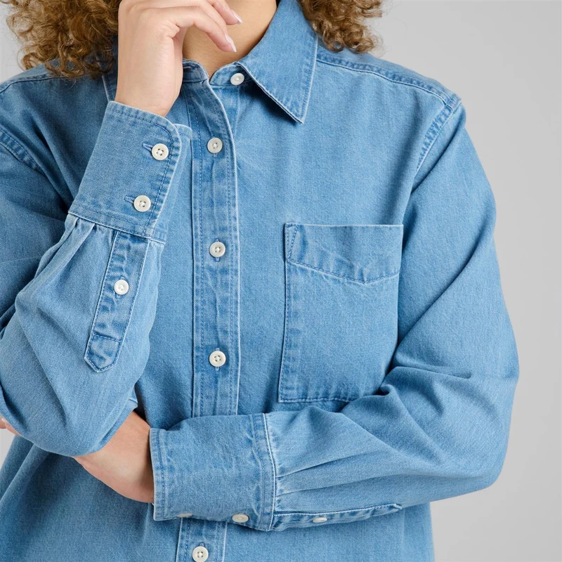 DEDICATED Shirt Hult Denim Light Blue