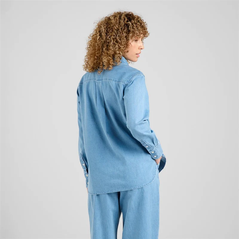 DEDICATED Shirt Hult Denim Light Blue
