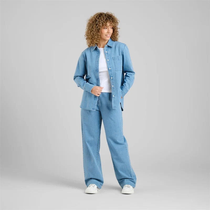 DEDICATED Shirt Hult Denim Light Blue
