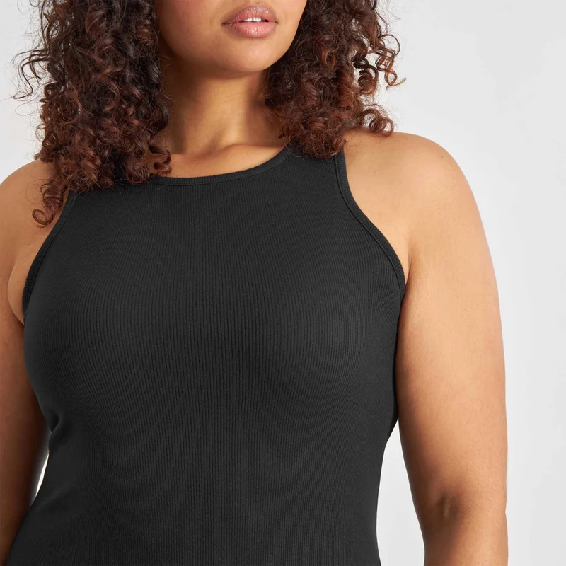 DEDICATED Rib Dress Motala Black
