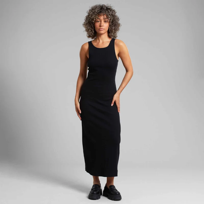 DEDICATED Rib Dress Motala Black