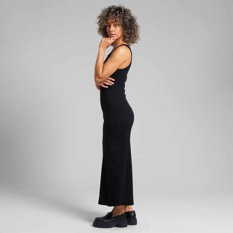 DEDICATED Rib Dress Motala Black